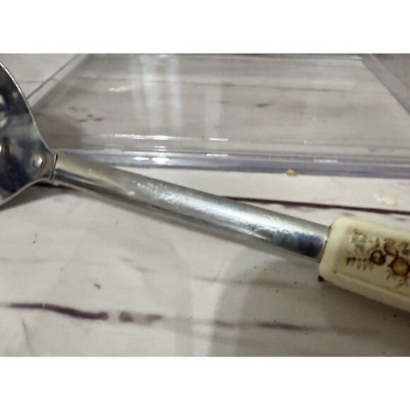 Vtg EKCO Kitchamajig Slotted Spoon MCM Handle 12” Stainless Steel - Picture 5 of 9